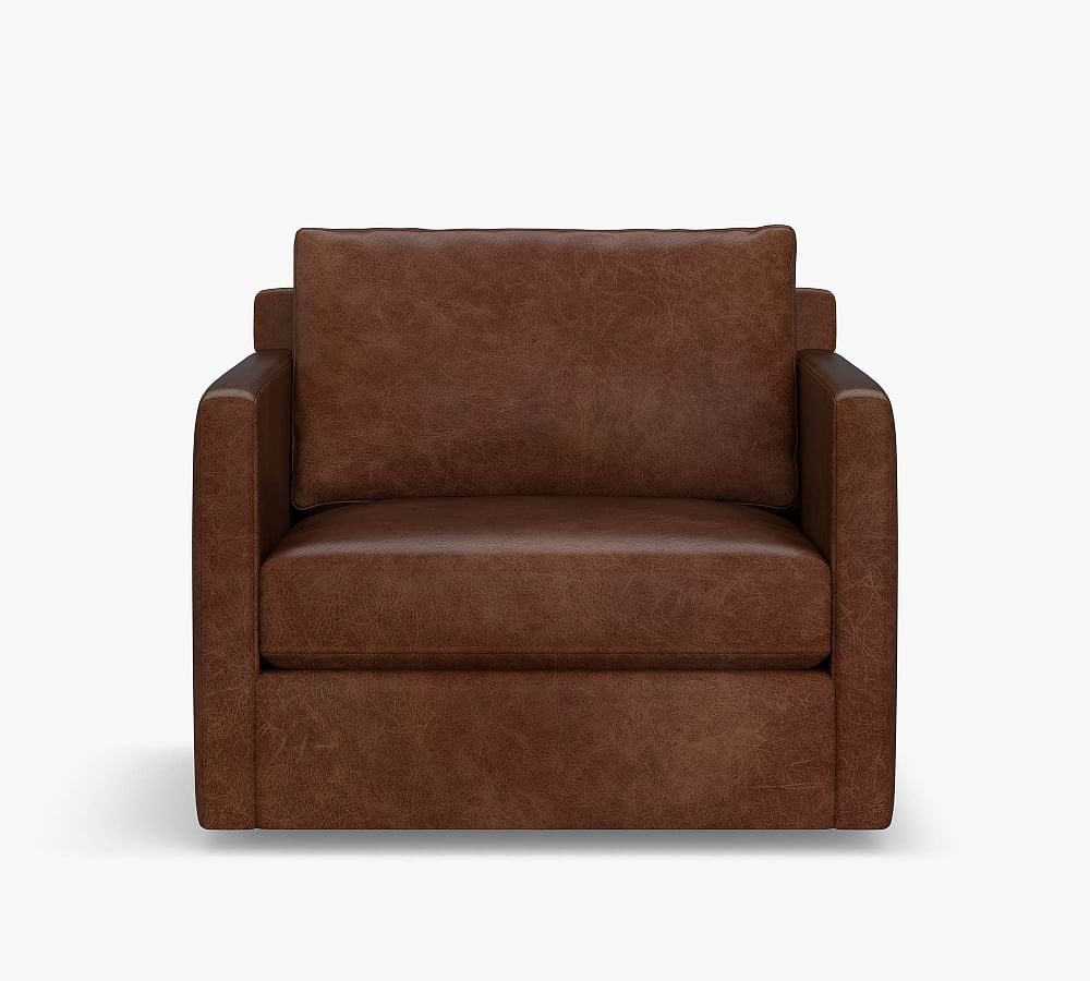 Open Box: Pacifica Deep Seat Leather Swivel Chair