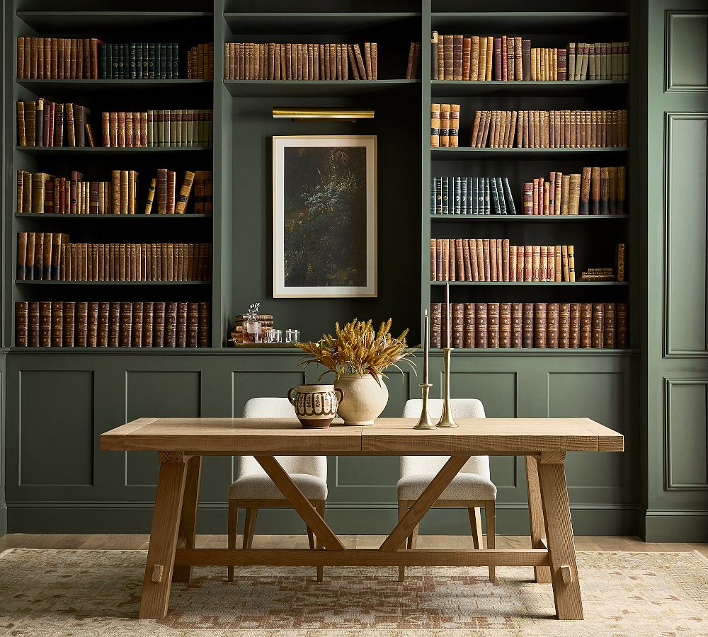 Farmhouse Trestle Extendable Dining Table (84&quot;-104&quot;)