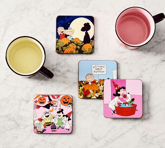 Peanuts™ Great Pumpkin Coasters - Mixed Set of 4