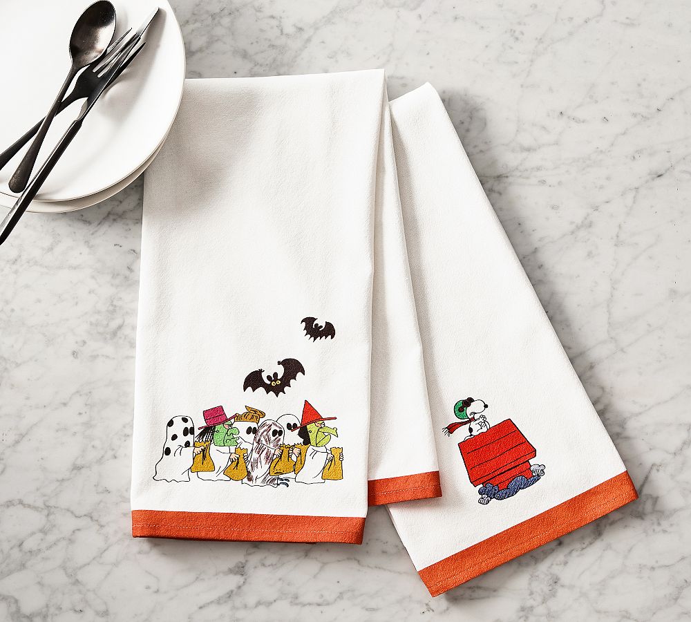 Peanuts&#8482; Great Pumpkin Organic Cotton Tea Towel - Mixed Set of 2