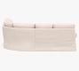Buchanan Roll Arm Slipcovered 3-Piece L-Shaped Wedge Sectional (100&quot;)