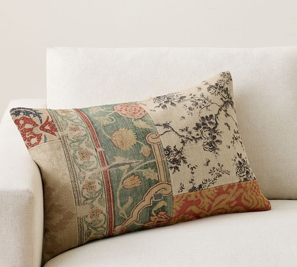 Margaret Pieced Patchwork Lumbar Pillow