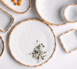 Bamboo Outdoor Melamine Round Platter