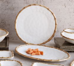 Bamboo Outdoor Melamine Round Platter