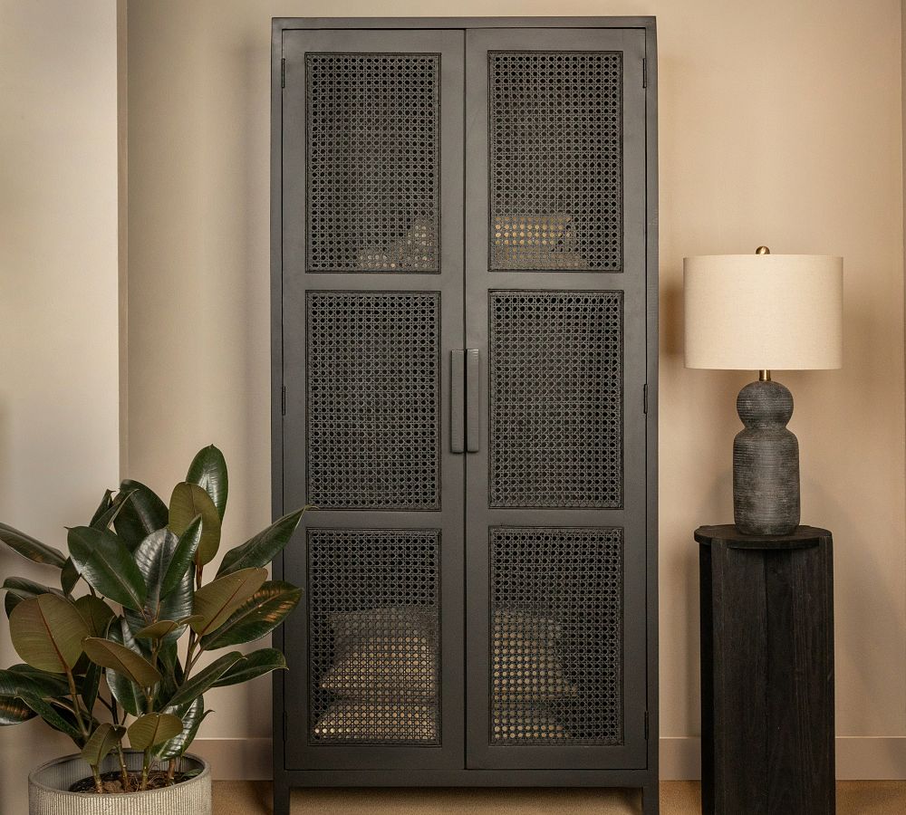 Danza Cane Tall Storage Cabinet (35.5&quot;w)