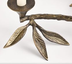 Botanical Forged Iron Candle Holder Centerpiece