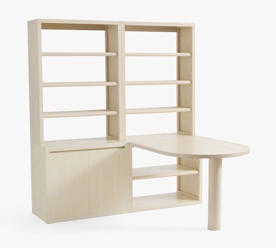 Cayman Peninsula Desk with Bookcase Suite (72" x 66")