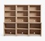 Modern Farmhouse 102&quot; Shelf with Open Cabinets