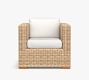 Huntington Wicker Square Arm Outdoor Lounge Chair