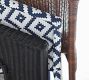 Palmetto Wicker Stackable Outdoor Dining Armchair, Geo Print