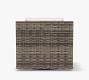 Huntington Wicker Slope Arm Swivel Outdoor Lounge Chair
