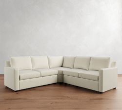 Cameron Modern Square Arm 3-Piece L-Shaped Wedge Sectional (104&quot;)