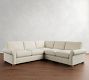 PB Comfort Modern Roll Arm 3-Piece L-Shaped Sectional (115&quot;)