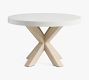 Abbott Concrete &amp; Acacia Round Outdoor Dining Table (48&quot;)