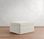 Pearce Square Arm Slipcovered Wide Sectional Ottoman