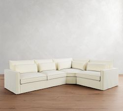 Westwood Slim Arm Deep Seat Flange Edge 3-Piece Wedge Sectional (130&quot;)