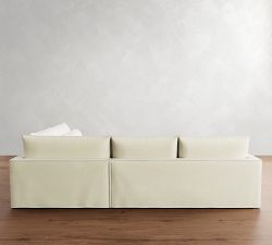 Westwood Slim Arm Deep Seat Flange Edge 3-Piece Wedge Sectional (130&quot;)