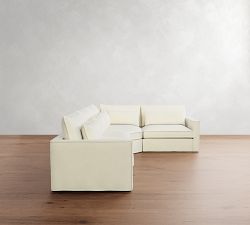 Westwood Slim Arm Deep Seat Flange Edge 3-Piece Wedge Sectional (130&quot;)