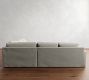 Big Sur Square Arm Slipcovered 3-Piece L-Shaped Wedge Sectional (123&quot;)
