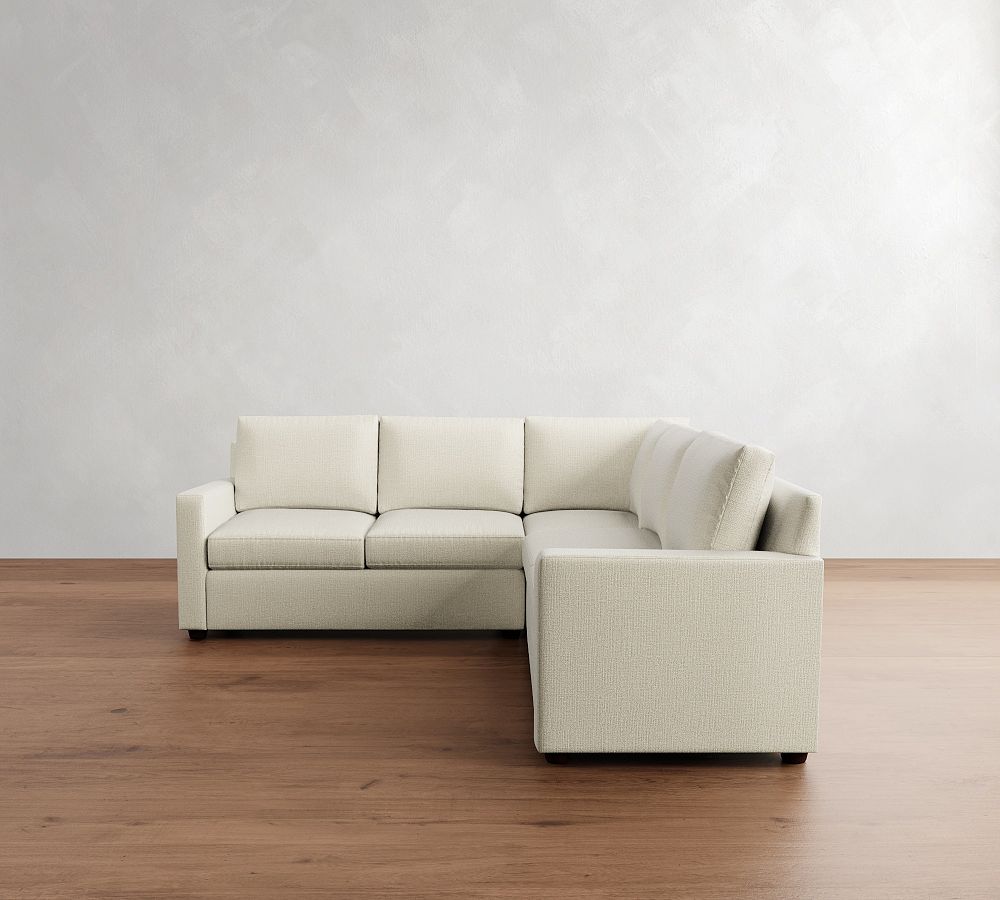 Cameron Modern Square Arm 3-Piece L-Shaped Sectional (99&quot;)