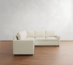 Cameron Modern Square Arm 3-Piece L-Shaped Sectional (99&quot;)