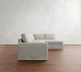 PB Comfort Modern Square Arm Slipcovered Return Bumper Sectional (121&quot;)