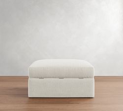 Pearce Square Arm Slipcovered Sectional Storage Ottoman