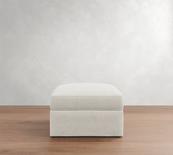 Pearce Square Arm Slipcovered Sectional Storage Ottoman