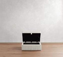 Pearce Square Arm Slipcovered Sectional Storage Ottoman