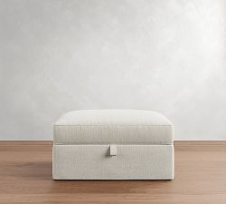 Pearce Square Arm Slipcovered Sectional Storage Ottoman