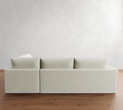 Westwood Roll Arm Slipcovered 3-Piece Sectional (124&quot;)