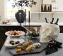 Figural Skull Stoneware Condiment Server