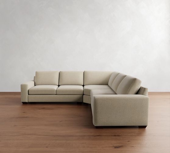 Big Sur Square Arm 3-Piece L-Shaped Wedge Sectional (123")
