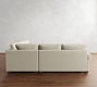 PB Comfort Modern Roll Arm 3-Piece L-Shaped Sectional (115&quot;)