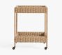 Huntington Wicker Outdoor Rolling Bar Cart (26&quot;)