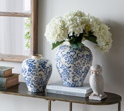Handcrafted Blue Floral Ceramics
