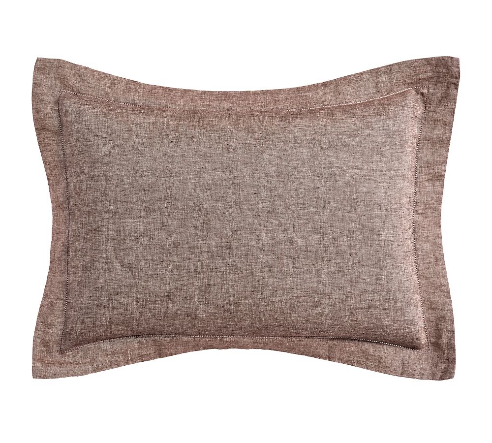 Open Box: Belgian Flax Linen Sham, Standard, Set of 2 - Dark Green