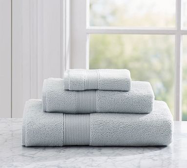 PB Classic Organic Towel, Porcelain Blue, Washcloth
