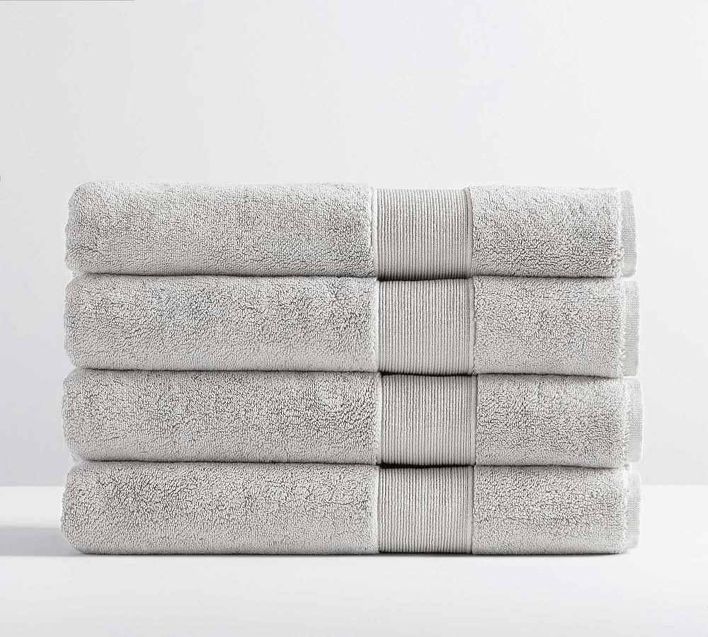 Classic Organic Towel Bundles, set of 4, gray mist