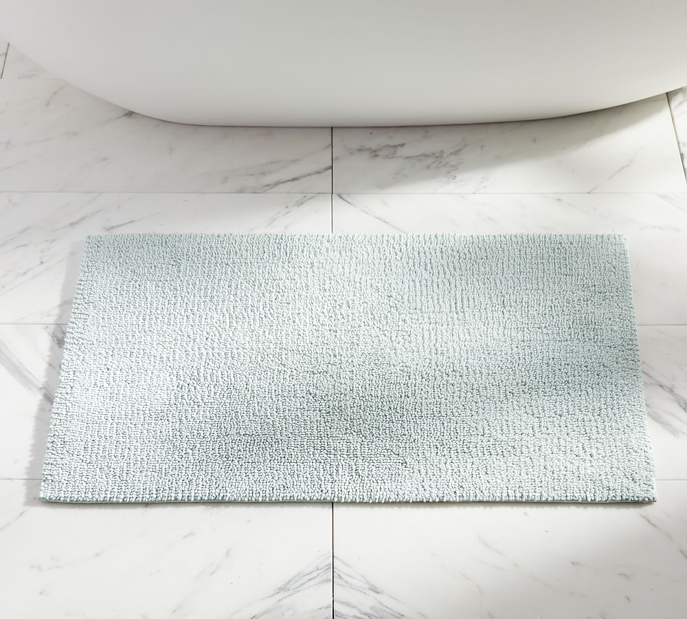 Classic Organic Loop Bath Mat - Porcelain Blue, 21" x 34"