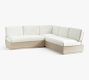 Indio Eucalyptus Modern Platform L-Shaped 3-Piece Outdoor Sectional (90&quot;)