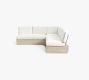 Indio Eucalyptus Modern Platform L-Shaped 3-Piece Outdoor Sectional (90&quot;)