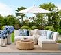 Indio Eucalyptus Modern Platform L-Shaped 3-Piece Outdoor Sectional (90&quot;)