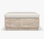 Indio Eucalyptus Modern Platform Outdoor Ottoman (33&quot;)