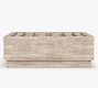 Indio Eucalyptus Modern Platform Outdoor Ottoman (33&quot;)