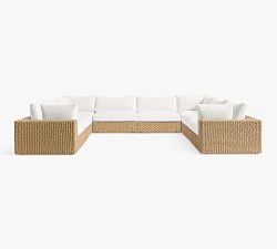 Kostas Wicker 8-Piece U-Shaped Outdoor Sectional (172&quot;)