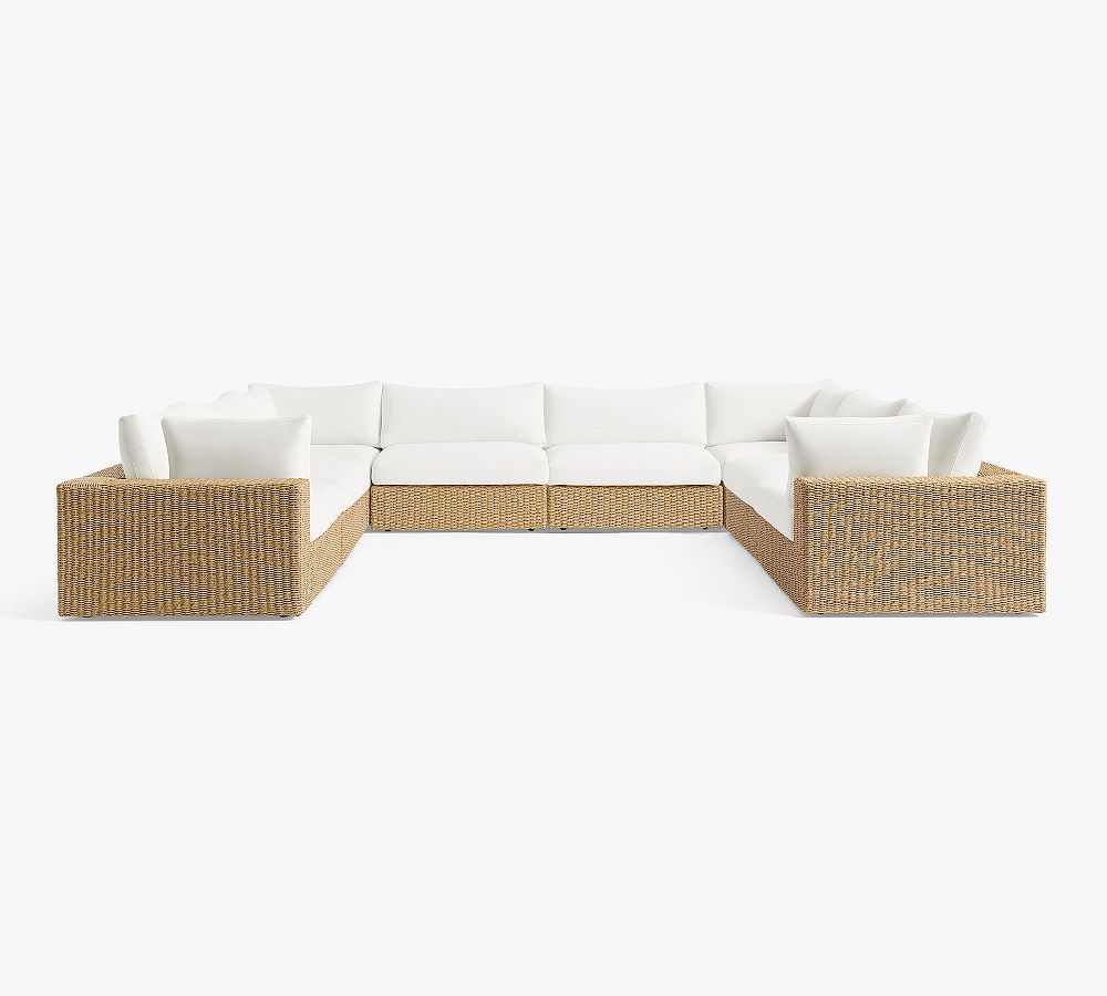 Kostas Wicker 8-Piece U-Shaped Outdoor Sectional (172&quot;)