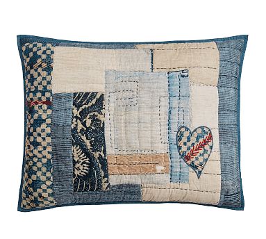 Love Reversible Handcrafted Quilted Sham
