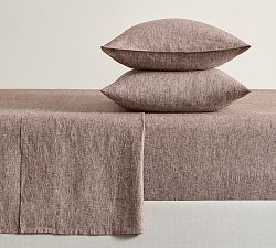 Open Box: Belgian Flax Linen Sheet Set, Full - Coffee