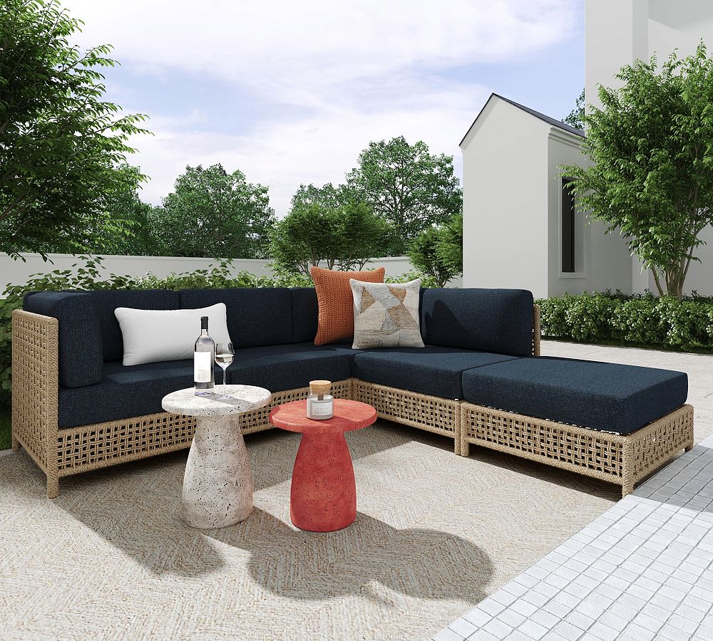 Ophelia 5-Piece Outdoor Chaise Sectional (100&quot;)